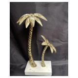 Metal Palm trees on marble base