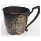 Antique hand-hammered sterling silver cup