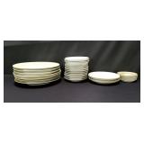 Box of ceramic plates made in Germany