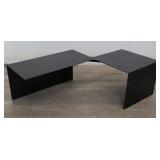 Modular black metal coffee table