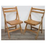 Pair of mid-century folding chairs