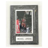 Michael Jordan basketball card plaque