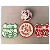 Vintage Duncan Yo-Yo contest patches from