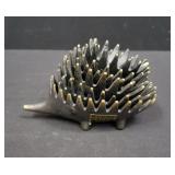 Mid century modern bronze nesting hedgehog