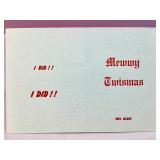 Vintage unfolded Christmas card from the