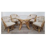 Brown Jordan Rattan 5-piece betnwood dining set