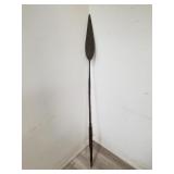 Antique native iron head and wood spear