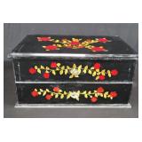 Acrylic floral jewelry box