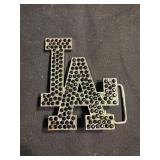 LA Rhinestone belt buckle