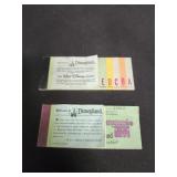 Lot of 2 Disney ticket booklets