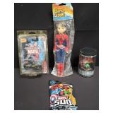 Group of Marvel and DC toys
