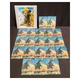 Godzilla sticker album TOHO with group of paper