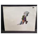 Production animation cel wolf character from 2