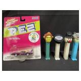 PEZ dispensers and Johnny Lightning PEZ diecast