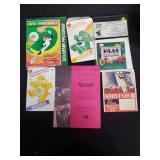 Group of vintage post cards, souvenir programs,