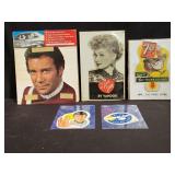 Group of vintage cardboard signs and Star Trek
