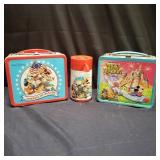 Lot of two vintage Disney tin lunch boxes
