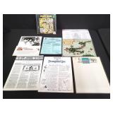 Group of Disneyland menus, map, photograph, and