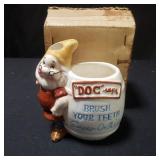 Vintage 1960 "Doc" toothbrush holder
