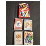 Lot of 5 decks of cards