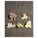 Set of 5 Disney Aladdin pins 1.5" x 1"