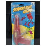 Vintage The Amazing Spider-Man sparkling gun toy