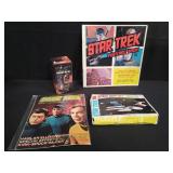 Group of Star Trek poster book, space ship set,