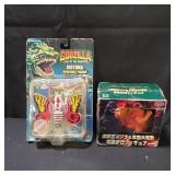 Lot of 2 vintage Godzilla toys