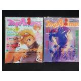 Pair of vintage Myanime magazines