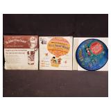 Group of vintage Walt Disney 45s