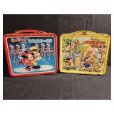Lot of 2 Mickey Mouse lunch boxes