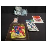 Grouo of vintage disney patch, marvel sticker,