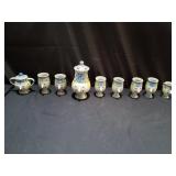 Group of Fitz and Floyd mugs, teapot, etc