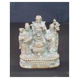 Vintage brass Chinese Fu Lu Shou sculpture