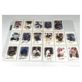 17 autographed baseball cards, hand signed in ink