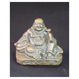 Vintage brass laughing Buddha figure
