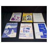 Group of vintage music sheets
