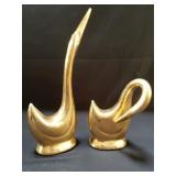 Pair of Mid-century Modern ceramic swans