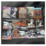 Group of vintage Lady Death Chromium trading cards