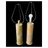 Pair of VTG brass WWII era artillery shell lamps