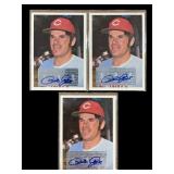Lot Pete Rose autographed baseball cards