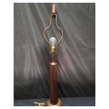 Mid-century modern walnut table lamp
