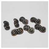 7 Taxco 980 silver buttons