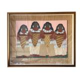 Framed signed Harry Fonseca art print