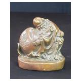 Vintage Chinese brass Hotei figure