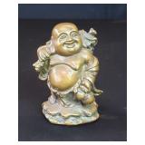 Vintage brass laughing Buddha