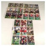 27 autographed football cards, hand signed in ink