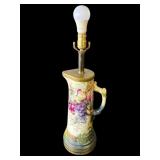 Vintage Limoges-style ceramic lamp