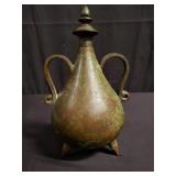 Vintage bronze urn with lid
