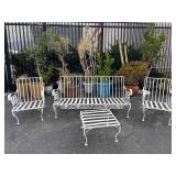 Vintage Victorian style wrought iron patio set
